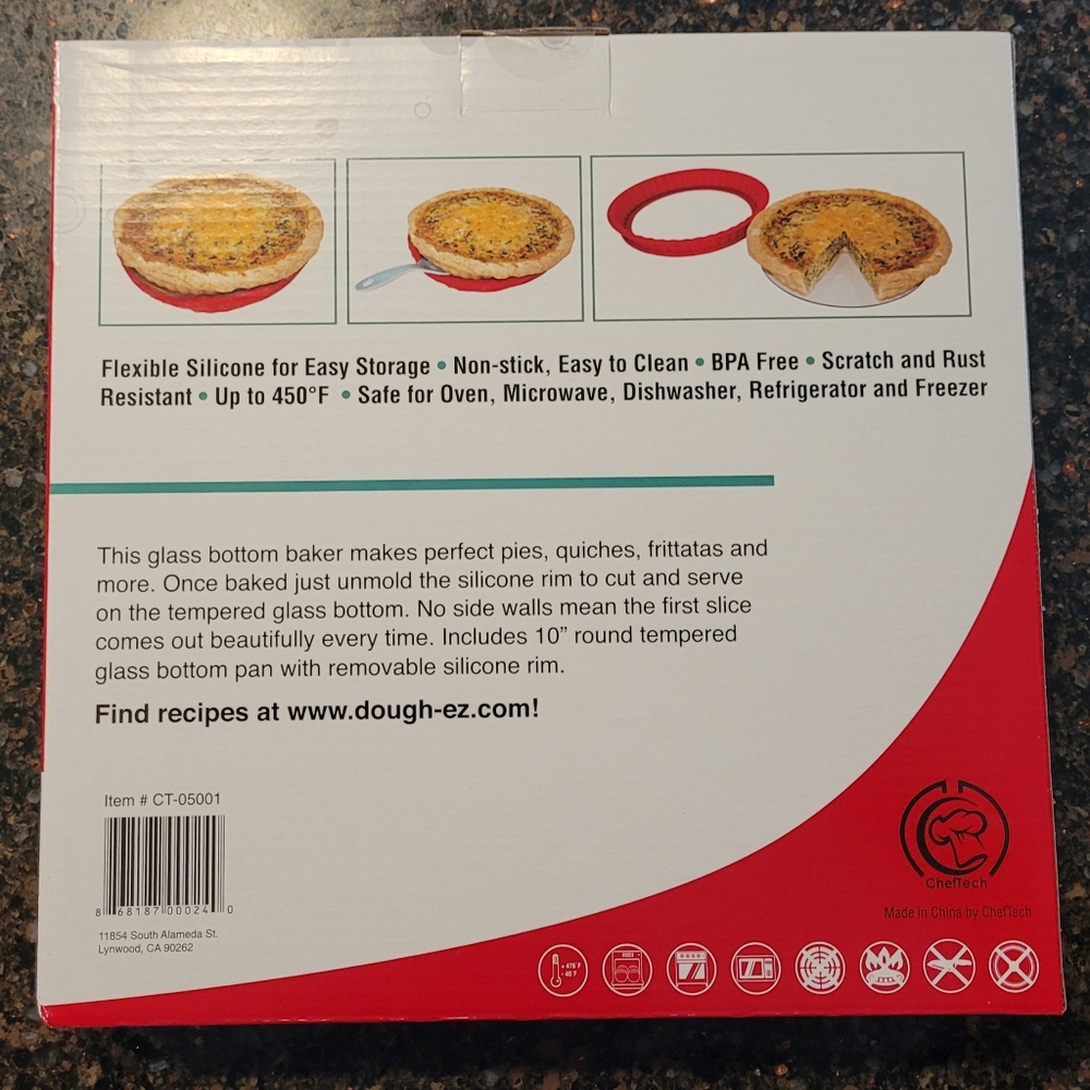 10″ DoughEZ® Silicone Glass Bottom Pie Pan (Set of 2) - Picture 8 of 10
